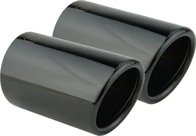 Produktbild von 2 Auspuffblenden VW Audi Schwarz Endrohr Blenden Edelstahl Chrom Tiguan I 5N 000071761 Audi Q3 8U 8U0071761