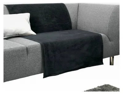 Produktbild von Sofaschoner, Sesselschoner, Sofaläufer dunkelgrau Größe 75x200 cm - strapazierfähig, weich, temperaturausgleichend (weitere Farben)