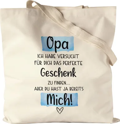 Produktbild von Opa Geschenk Jutebeutel Stoffbeutel Canvas  Lustig Geschenkidee Bester Großvater Opi Vatertag