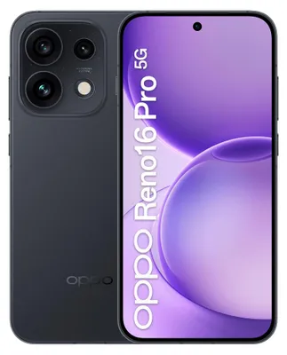 Image de OPPO Reno16 Pro 5G, écran de 16,1 cm (6,32 pouces), 12 Go de RAM, 512 Go de stockage, appareil photo de 200 MP, système d'exploitation Android 16.0, couleur : noir