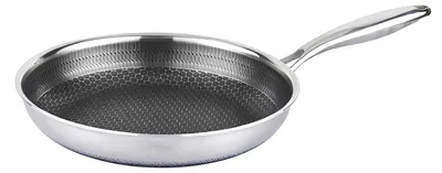Produktbild von Cheffinger, Bratpfanne 32cm mit Wabenbeschichtung und langem Griff, Silber