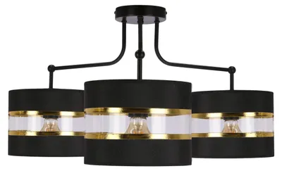 Immagine prodotto di Candellux Lampadario a sospensione nero e oro Andy per lampadina 3x E27 33-06141