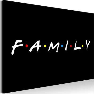 Produktbild von Vliesstoff Leinwandbild - Family (1 Part) Wide 120x80 cm Text m-A-0996-b-a