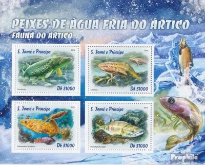 Produktbild von Briefmarken Sao Tome e Principe 2016 Mi 6791-6794 Kleinbogen (kompl. Ausgabe) postfrisch Arktische Fische