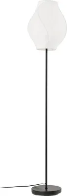 Zdjęcie produktu dla Lampa podłogowa Lucande Tovina, tekstylna, biała, wysokość 165 cm