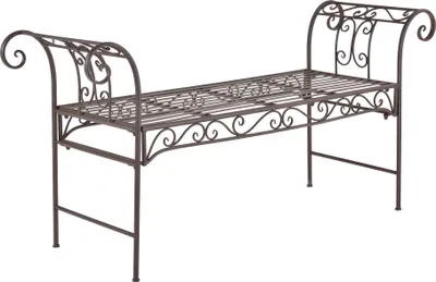 Immagine prodotto di In And OutdoorMatch Panca da giardino Anthony - Metallo vintage - 147x46x70 cm - Marrone - Metallo robusto - Panca in metallo - 45cm