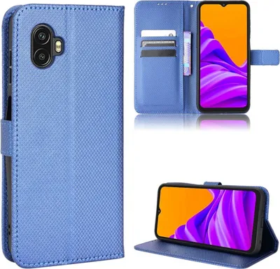 Produktbild von König Design Hülle kompatibel mit Samsung Galaxy Xcover 6 Pro Kunstleder Handyhülle - Handy Case Blau