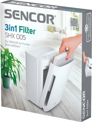 Obrázek produktu pro SENCOR SHX 005 Filtr 3 v 1 pro Čističku vzduchu SENCOR SHA 6400WH, předfiltr, aktivní uhlíkový filtr, filtr HEPA