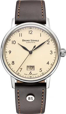 Produktbild von BRUNO SÖHNLE Herrenuhr Bergamo Big Leder creme 17-13234-131