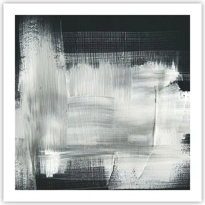 Produktbild von Poster - Poster ohne Rahmen - Abstraktion Schwarz Weiß - 60x60 cm - Wand Bild - Wanddeko - Wandbilder - Kunstposter - Wandposter - Bilder - Kunstdruck - Wanddekoration - Wandbild - P2XAC60x60-4173