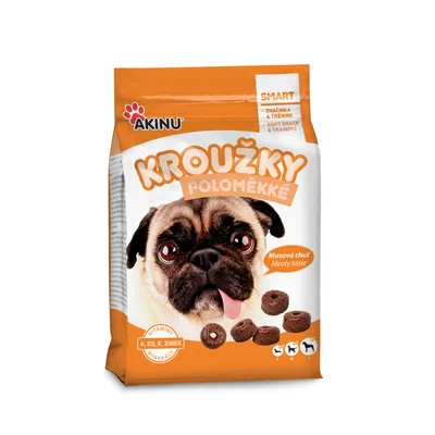 Obrázok produktu pre Akinu Polomäkké krúžky pre psov 500 g