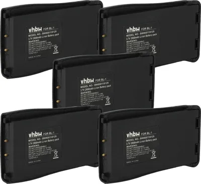 Produktbild von vhbw 5x Akku kompatibel mit Retevis H777 Funkgerät, Walkie Talkie (2800 mAh, 3,7 V, Li-Ion)