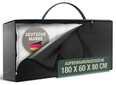 Image de Sac de rangement XXL 180 x 60 x 80 cm – Idéal pour les coussins de palette, les coussins de jardin, les couvertures et les vêtements – Imperméable – Sac de transport robuste avec fermeture éclair et poignées