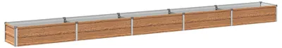 Imagen del producto de Cama elevada para jardín, madera, color marrón, 400 x 40 x 24 cm