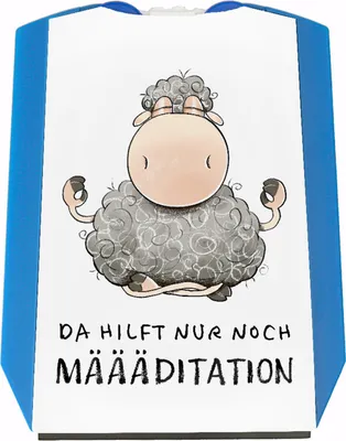Produktbild von Schaf Parkscheibe mit Spruch Da hilft nur noch MÄÄÄditation
