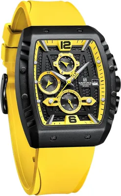 Produktbild von Herren Chronograph Quarzuhr mit Datums- und Wochentagsanzeige, Leuchtzeiger, Silikonarmband, Business Sport Armbanduhr