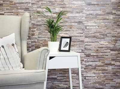 Produktbild von Wandbelag PVC Ceramics Stone wall sand 67,5 x 400 cm