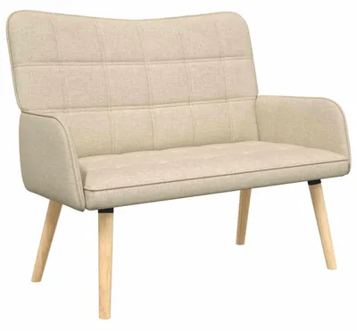 Obrázok produktu pre vidaXL dvojmiestna pohovka, krémová, 115 x 61 x 87 cm, látka
