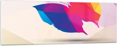 Produktbild von Bilder auf glas - Schmetterling Illustration Grafik - 90x30cm - Glasbilder - Wandbilder - Kunstdruck - zum Aufhängen bereit - Wanddekoration aus Glas - Glas Bilder - Wandbild auf Glas - GAB90x30-2806