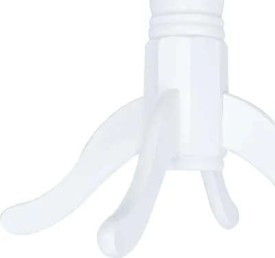 Obrázek produktu pro vidaXL Jídelní stůl bílý a hnědý 106 cm z masivního dřeva kaučukovníku