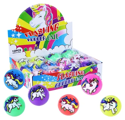 Produktbild von Springender Einhorn-Ball mit Licht, 5,5 cm