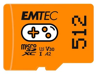 Zdjęcie produktu dla Emtec mSD 512GB UHS I U3 V30 A2 Gaming Orange