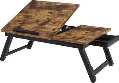 Produktbild von Laptopstandaard 15,6 Zoll - Industriell - Höhenverstellbar - Braun - Schwarz - für Bett und Bank