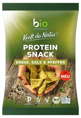 Immagine prodotto di Snack proteico biologico ai pisellipepe croccante piccante nutriente 50g