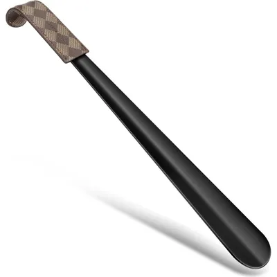 Productafbeelding van Schoenlepel, lang, 42 cm, metaal, zwart. Schoenspanner, 1 stuk, zwart