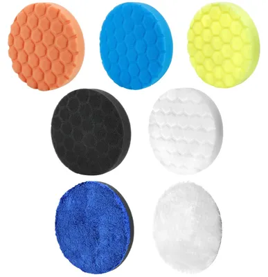 Productafbeelding van Polierpad set met 7 schijven voor excentrische polijstmachines 150 mm