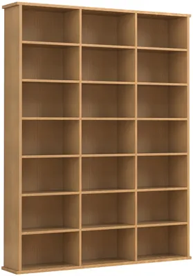 Image de MegosaM bibliothèque 21 tablettes hêtre.