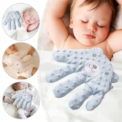 Produktbild von Baby‑Beruhigungsspielzeug 24×25cm Einschlafhilfe mit sanfter Beruhigungsfunktion gegen Mororeflexe für Zuhause Auto und Reise für Neugeborene Blau