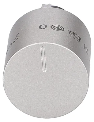 Produktbild von easyPART passend für 481010567263 Bauknecht Whilpool Knebel Drehknopf Drehschalter 2kreis Silber Kochstelle Kochfeld Kochmulde Herd auch Ignis Privileg