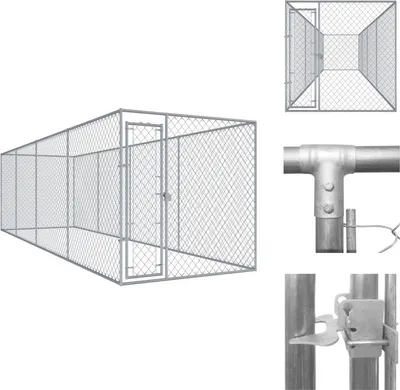 Obrázek produktu pro vidaXL Venkovní bouda pro psy 760x192x185 cm - Psí boudy a výběhy