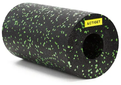 Immagine prodotto di ACTIGET Rullo fitness per massaggio corporeo, rullo in schiuma di media durezza, nero/verde