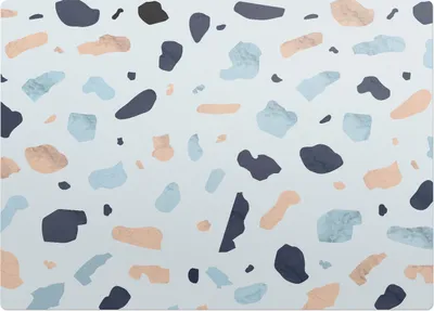 Produktbild von Abstrakte Flecken – Bodenschutzmatte – Stuhlunterlage 140x100 cm – Rutschfest – Hartbodenmatte