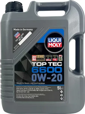 Produktbild von LIQUI MOLY Top Tec 6600 für 0W-20 5 Liter Motoröl Motorenöl Longlife-17 FE+ STJLR.03.5006 229.71 229.72 OV0401547-A20 MS-12145 9.55535-GSX Öl