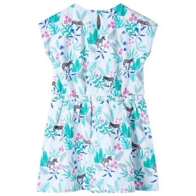 Image de vidaXL Robe pour enfants écru et vert menthe foncé 116