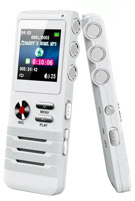 Produktbild von Digitales Diktiergerät 8GB, 700 Std Aufnahme, Sprachaktivierung & Rauschunterdrückung, Dual Mikrofon, tragbar, für Vorlesung, Interview, Büro