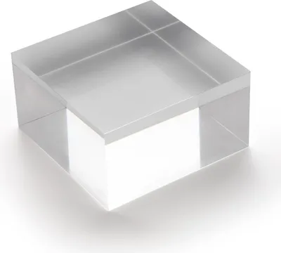 Produktbild von Acrylblock 75x75x40mm transparent, rundum glänzend polierte Seitenkanten / Acryl / Acrylglas / massiv / klar / farblos / Dekoration - Zeigis®
