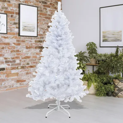 Immagine prodotto di Albero di Natale artificiale Jayseuw 210 cm (Ø circa 115 cm) con 900 punte e sistema di ripiegamento a montaggio rapido, ignifugo, incluso supporto in metallo, bianco