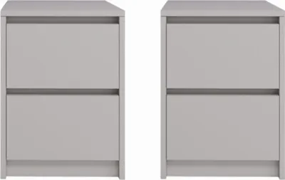 Obrázek produktu pro Noční stolky 2 kusy loft 2 zásuvky noční stolky moderní Kašmír