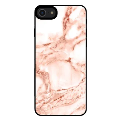 Produktbild von Smartphonica Handyhülle für iPhone 7/8 Marmor-Look - Rückseite Marmorhülle - Weiß Rose Gold