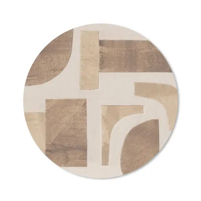 Produktbild von MuchoWow® Mauspad Mousepad Formen - Abstrakt - Puzzle - Holz 40x40 cm - Mousepads - Maus Mat - Pad - Mausunterlage - Schreibtisch Accessoires