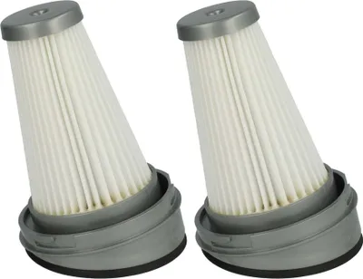 Produktbild von vhbw 2x Faltenfilter kompatibel mit Leifheit LH11928, LH11927 Staubsauger - Patronenfilter Schwarz Grau Weiß Abwaschbar