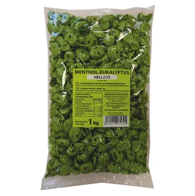 Zdjęcie produktu dla Chłodne mentolowe eukaliptusowe twarde karmelki lekkie orzeźwiające cukierki 1000g