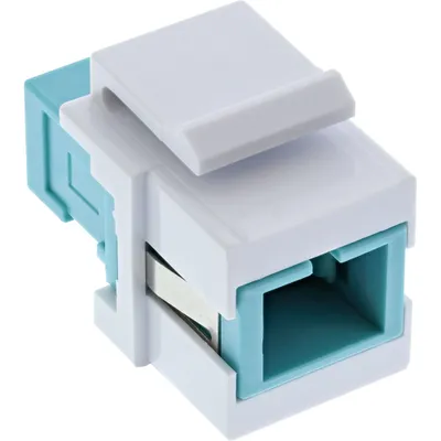 Produktbild von InLine LWL Keystone Snap-in Kupplung, Simplex SC/SC, multimode, Keramik-Hülse, Weiß, 4 g, 1 Stück(e), 20 mm, 38 mm, 18 mm