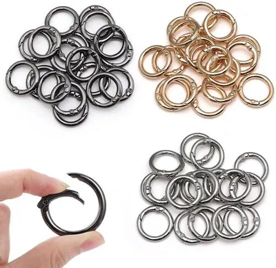Produktbild von 60 Mini-Karabinerhaken – Schlüsselanhängerringe für DIY-Projekte