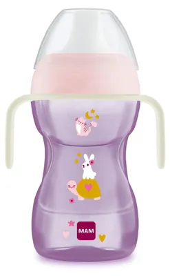 Produktbild von MAM Lernbecher für Babys, 8 Monate, Rosa, 270 ml, 1 Stück
