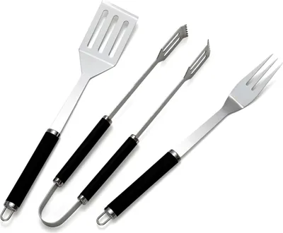 Produktbild von FLASH Grillbesteck Set Basic, schwarz, 37.5 x 6,2 x 3,8 cm